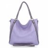 Duża Torebka Damska Shopper Bag firmy Hernan Jasno Fioletowa
